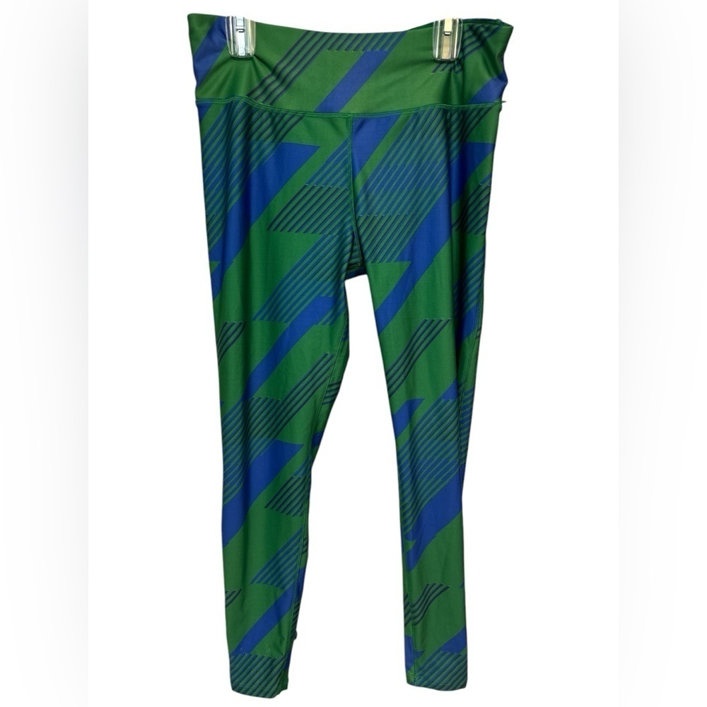 Reebok Green and Blue Patterned Leggings
